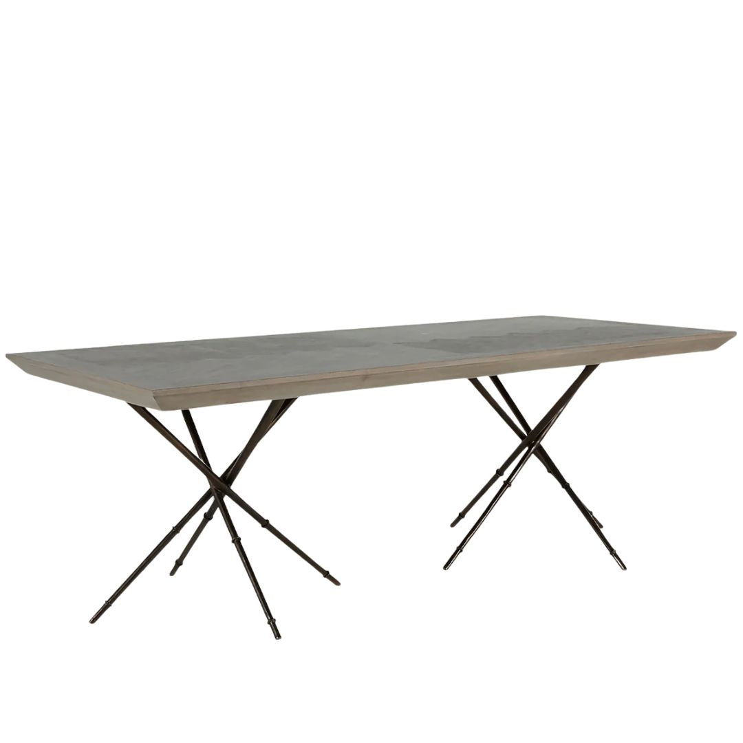 Gabby Davenport Dining Table Gray, Antique Bronze