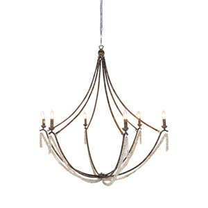 Gabby Nakita Chandelier Rust Brown, White