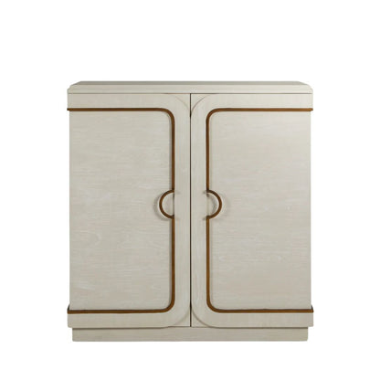 Gabby Churst Cabinet White, Antique Brass