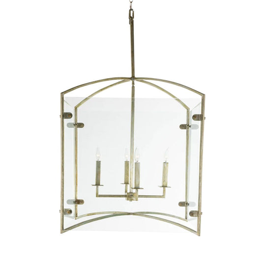 Gabby Fleur Chandelier Champagne Silver, Tempered Glass