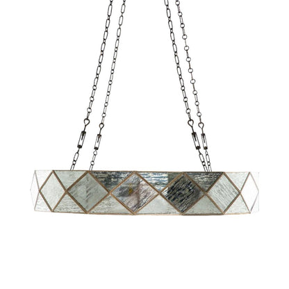 Gabby Maybelle Chandelier Antique Brushed Brass, Silver Mercury Glass