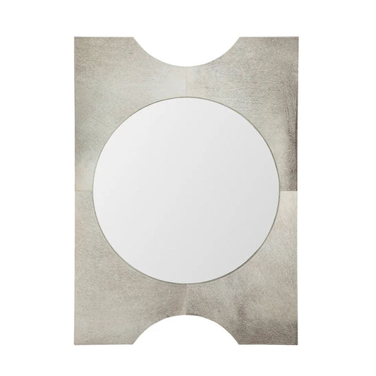 Gabby Oakley Mirror Clear Mirror, Natural Ivory Hide
