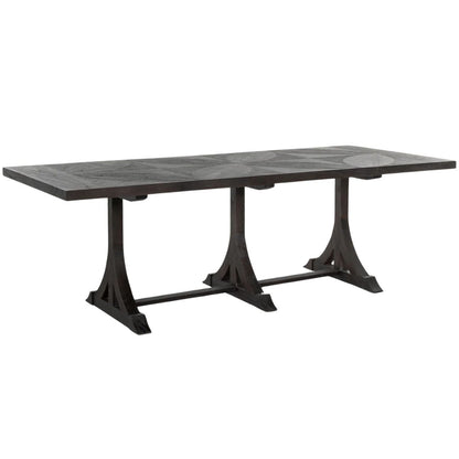 Gabby Adams Rectangular Dining Table Cerused Forest Black
