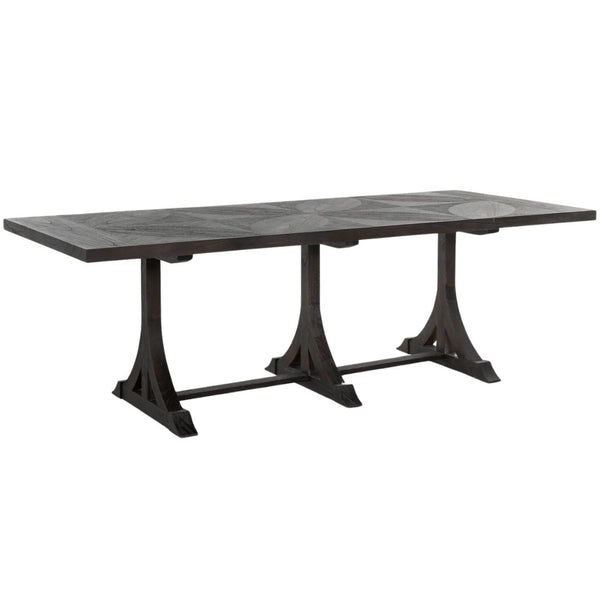 Gabby Adams Rectangular Dining Table Cerused Forest Black