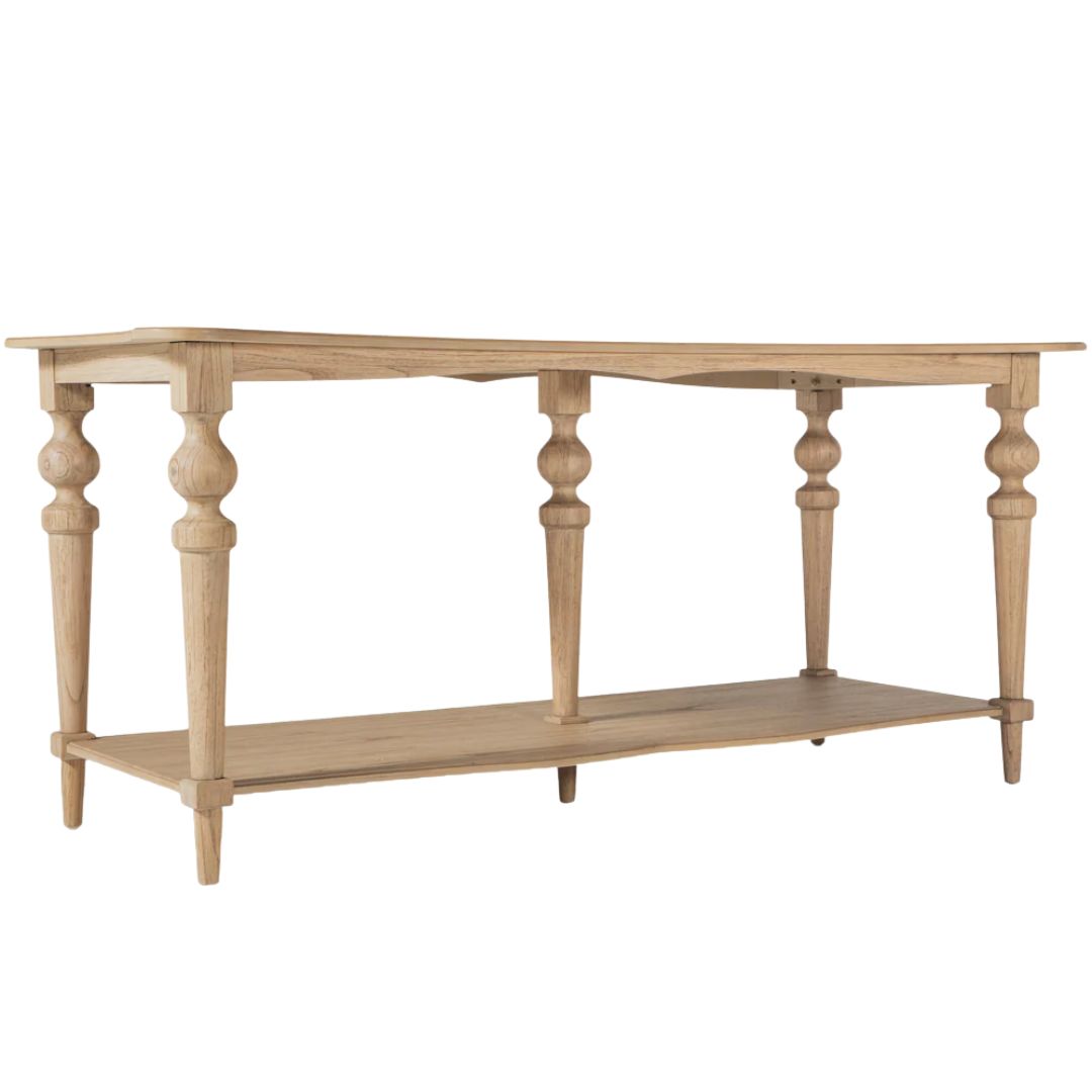 Gabby Nirvana Console Table Brushed Blonde Natural