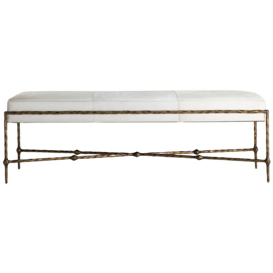 Gabby Lambeth Bench Hair-on-Hide/Iron