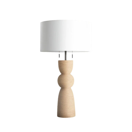 Gabby Ridley Table Lamp Brushed Dark Bronze, Natural Seagrass, Whit