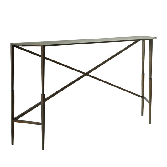 Gabby Fennick Console Table Brass, Forged Black Iron