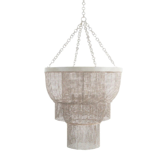 Gabby Halia Chandelier Antique White, White Washed