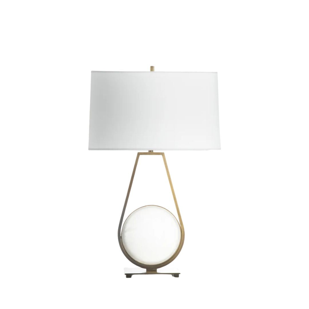 Gabby Emerald Table Lamp White