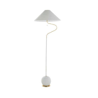 Gabby Lombard Floor Lamp Feather White, Gilded Gold, Plaster White
