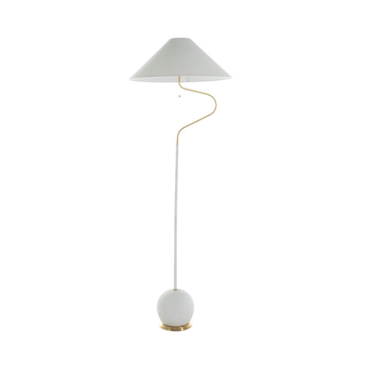 Gabby Lombard Floor Lamp Feather White, Gilded Gold, Plaster White