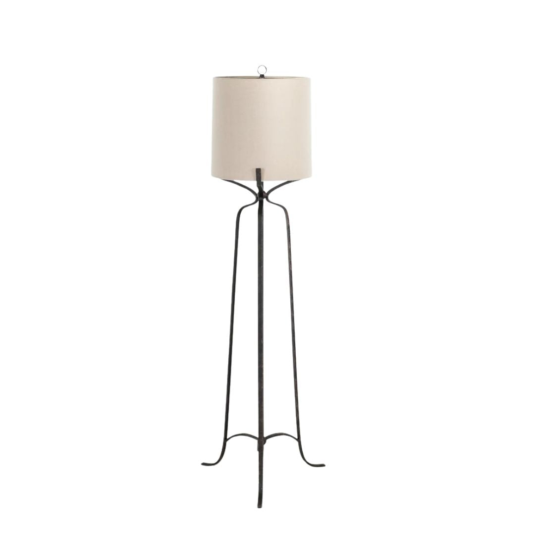 Gabby Elena Floor Lamp Antique Bronze, Natural