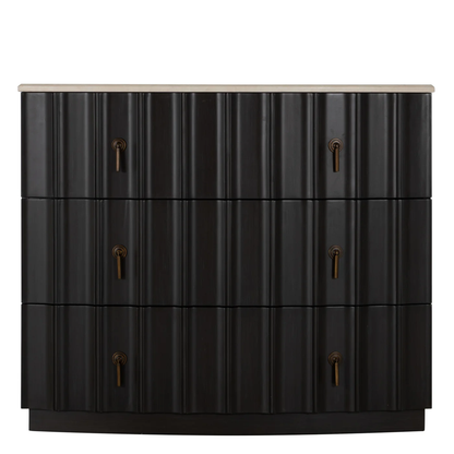 Gabby Sergio Chest Black Sesame, White Marble