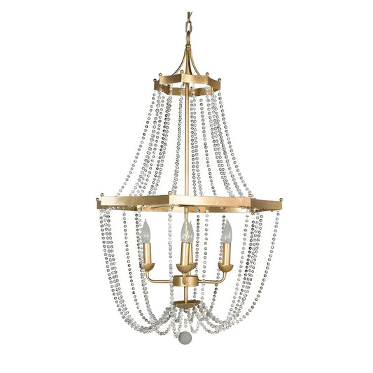 Gabby Whitney 4 Light Chandelier Vintage Gold, Antique White