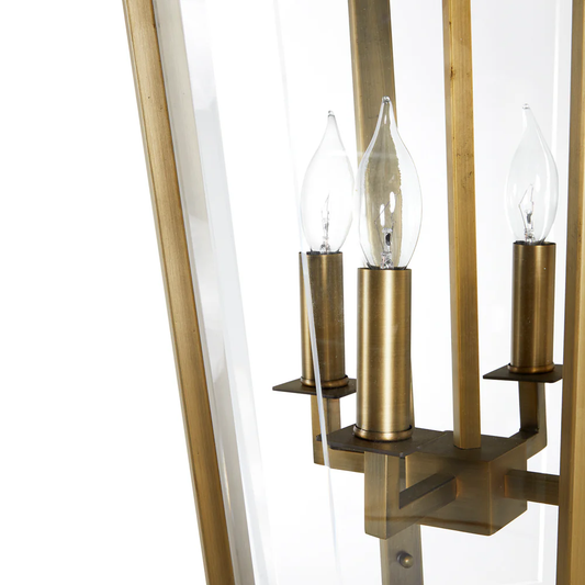 Gabby Melissa Lantern Clear, Antique Brass