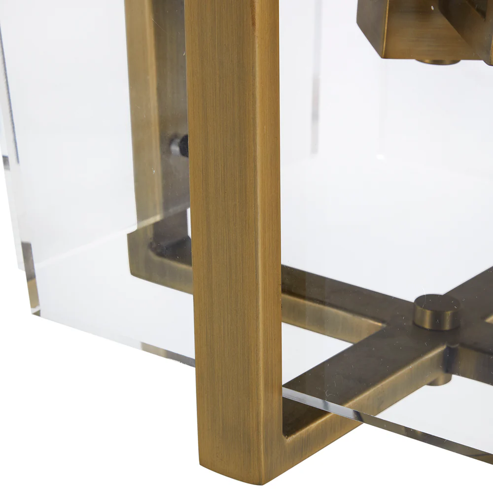 Gabby Melissa Lantern Clear, Antique Brass