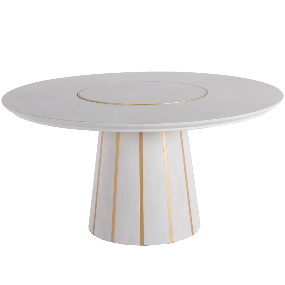 Gabby Morgan Dining Table White, Gold