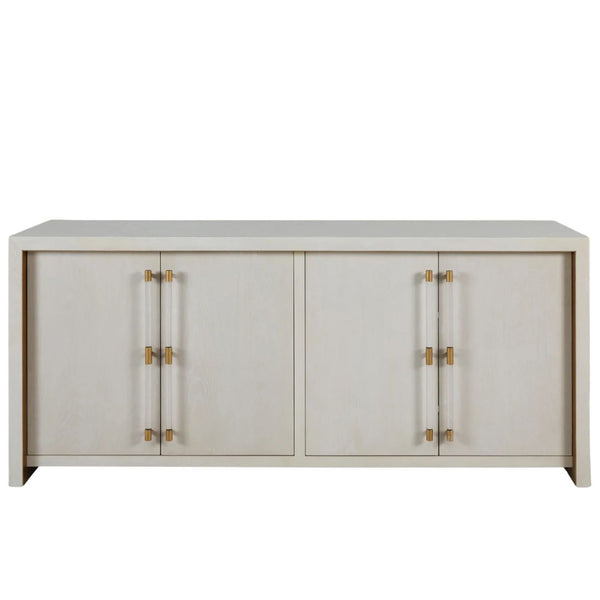 Gabby Winford Cabinet Cerused White, Stain Gold
