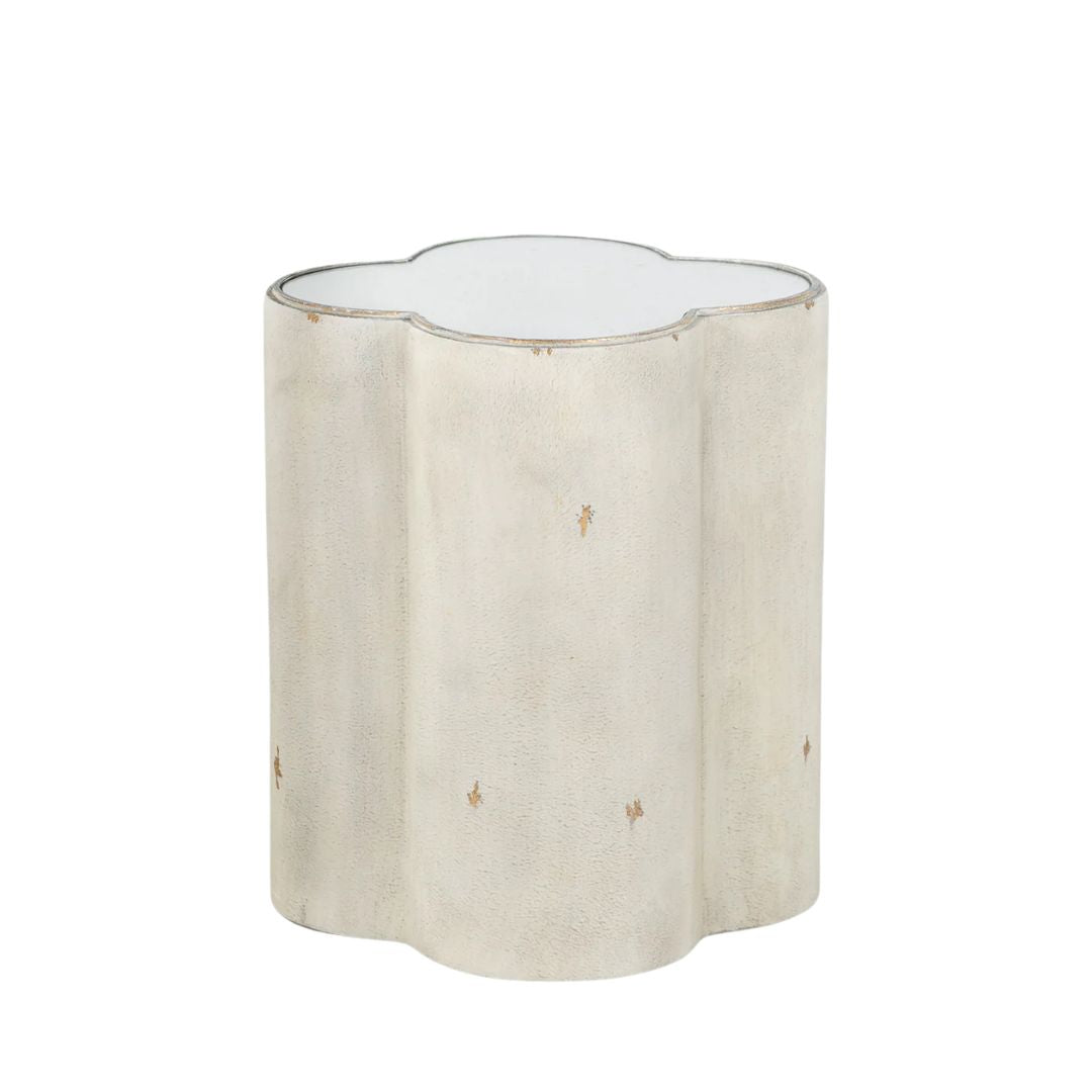 Gabby Cassandra Side Table Dove Gray, Mirror