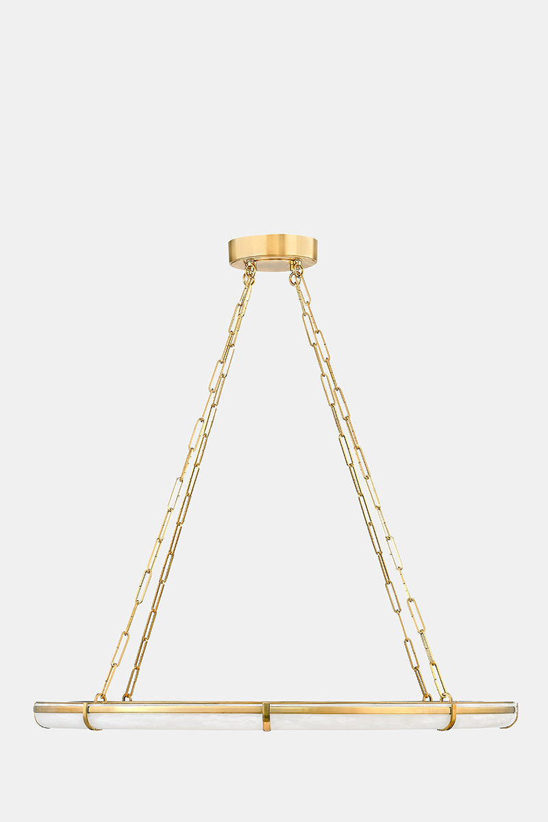 Hudson Valley Sennett 42" Chandelier Aged Brass detail view 3