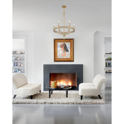 Seville 6-Light Aged Brass Chandelier