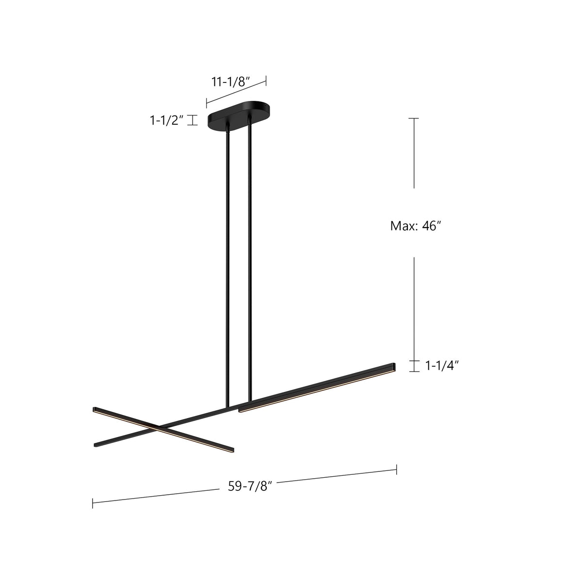 Shift 60" LED Linear Pendant