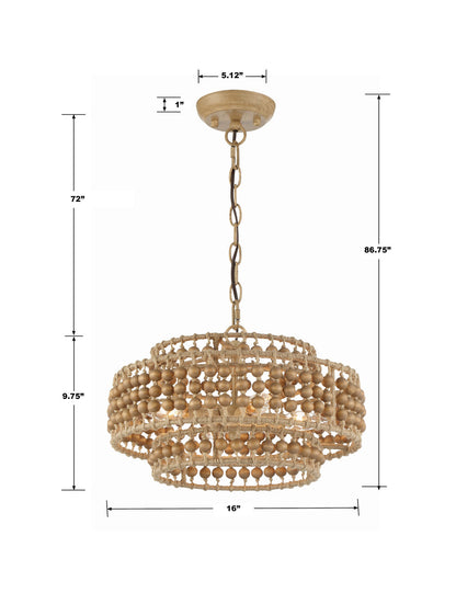 Crystorama Silas Semi Flush Mount Burnished Silver