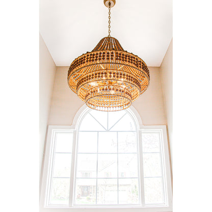 Silas 8 Light Burnished Silver Chandelier