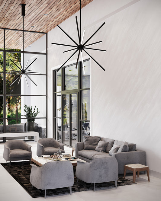 Kuzco Lighting Inc Sirius LED Chandelier Brushed Nickel
