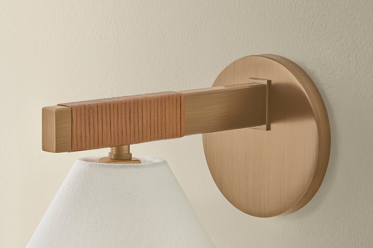 Troy Stoney Wall Sconce Patina Brass Detail 3