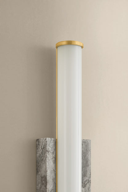 Hudson Valley Stony Point Wall Sconce Aged Brass detail view 9