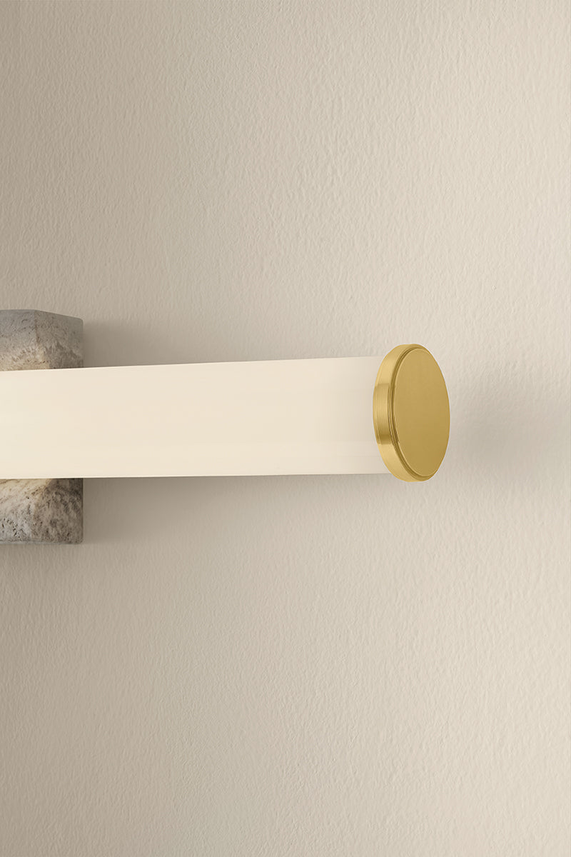 Hudson Valley Stony Point Wall Sconce Aged Brass detail view 10