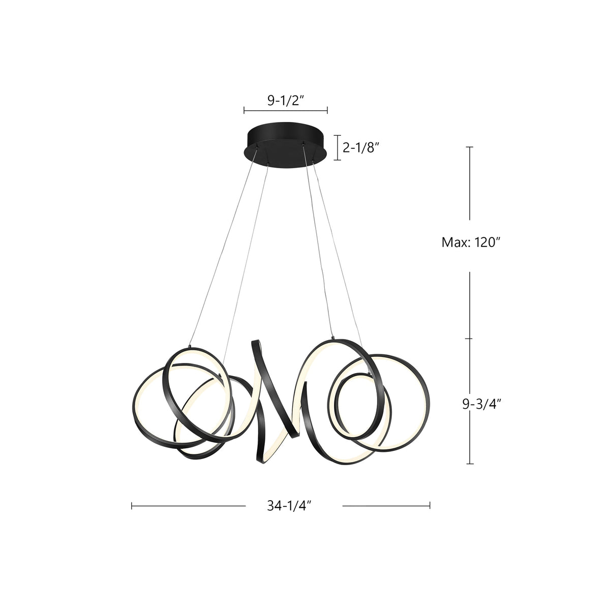 Synergy 34" LED Chandelier
