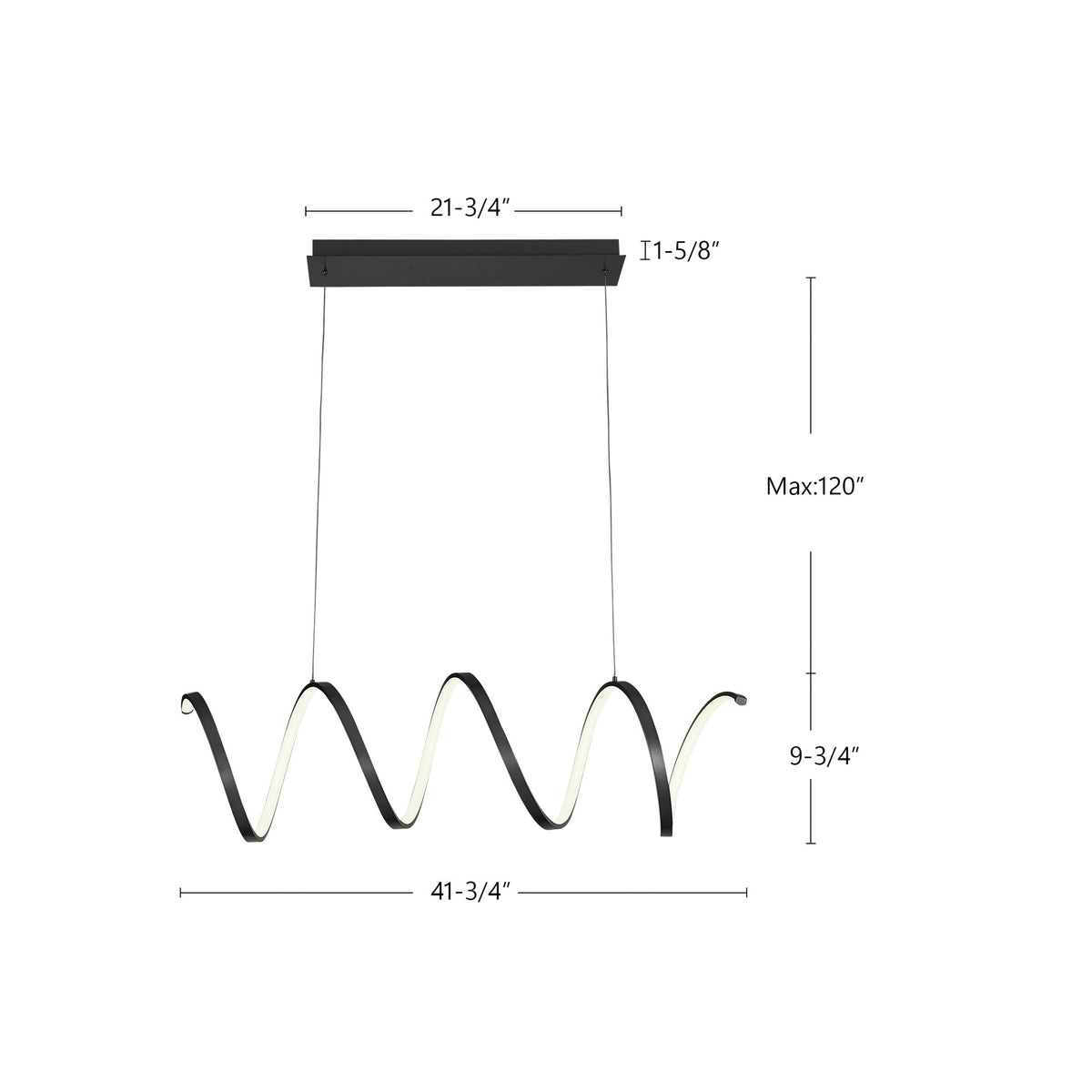 Synergy 42" LED Linear Pendant