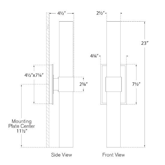 Visual Comfort Signature Presidio Bathroom Wall Sconce Polished Nickel