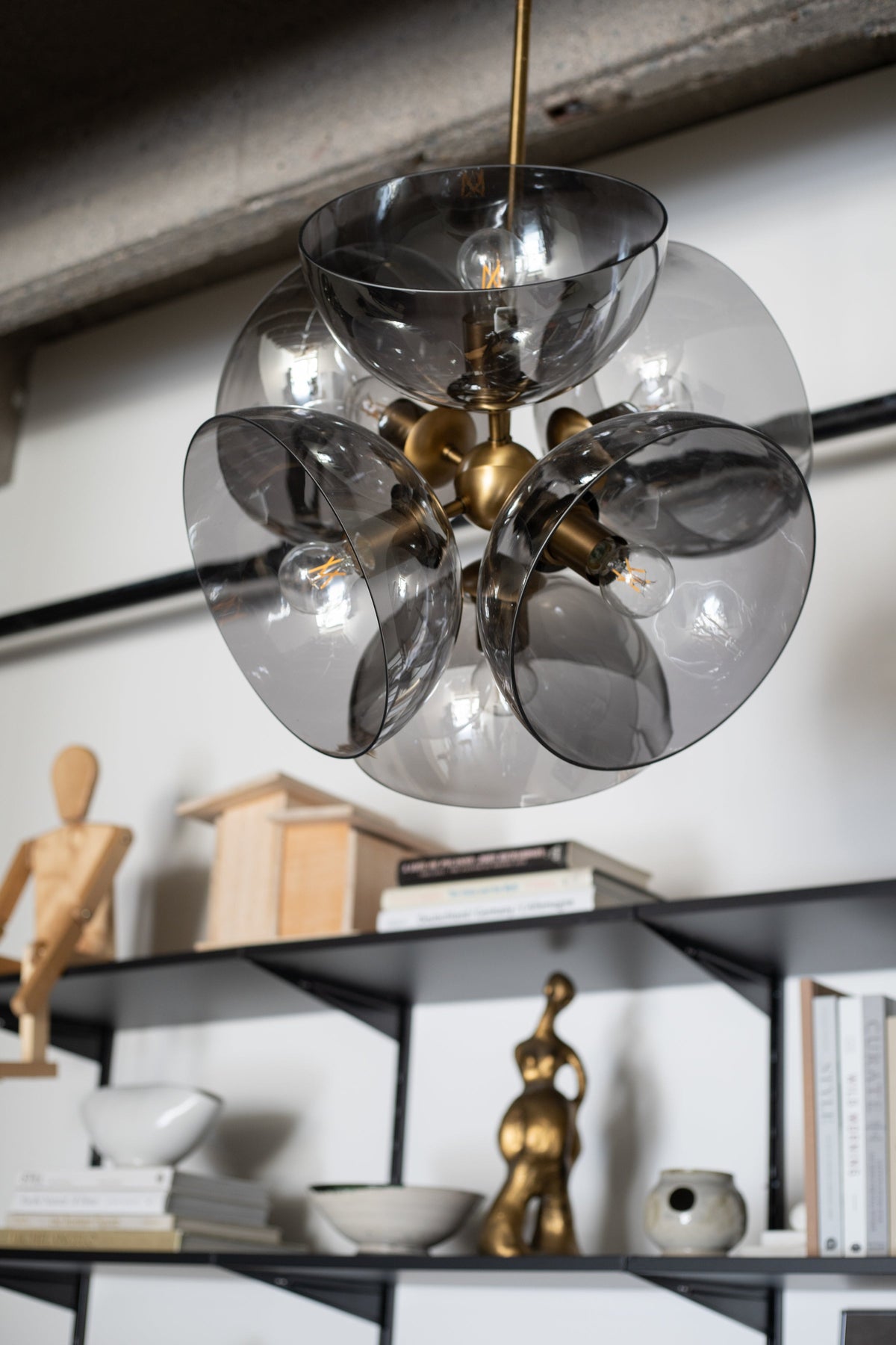Troy Salix Chandelier Patina Brass Detail 2