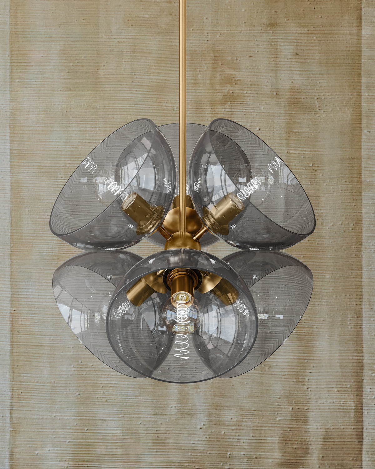Troy Salix Chandelier Patina Brass Detail 1