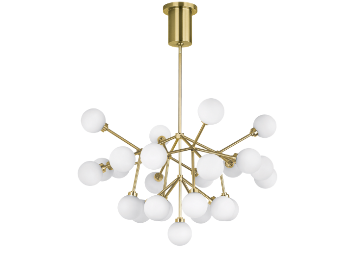 Visual Comfort Modern Mara Chandelier Brass, Aged Brass