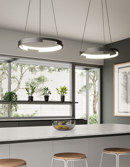 Kuzco Lighting Inc Anello Minor 19-in LED Pendant Walnut