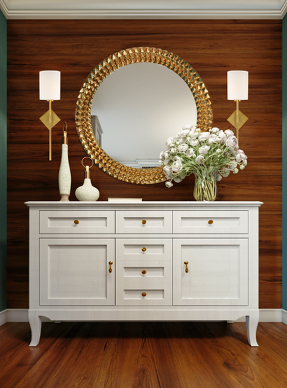 Destin Wall Sconce, 1-Light, Warm Brass, Glass Shade, 25"H, Savoy House (9-0902-1-322 1QYNM)