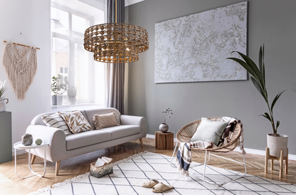 Silencio 7-Light Pendant in Riviera Brass by Breegan Jane