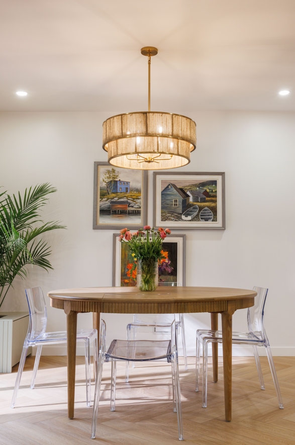 Ashburn 6-Light 28-in Pendant - Warm Brass and Rope