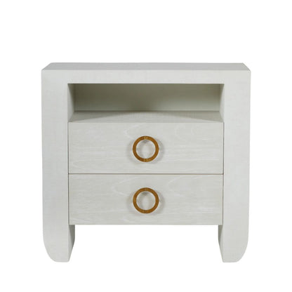 Gabby Sherie Nightstand White, Gold