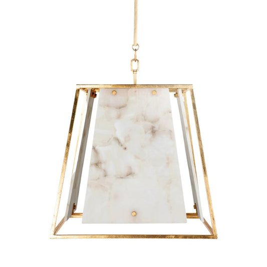 Gabby Stacey Chandelier Alabaster, Gilded Gold