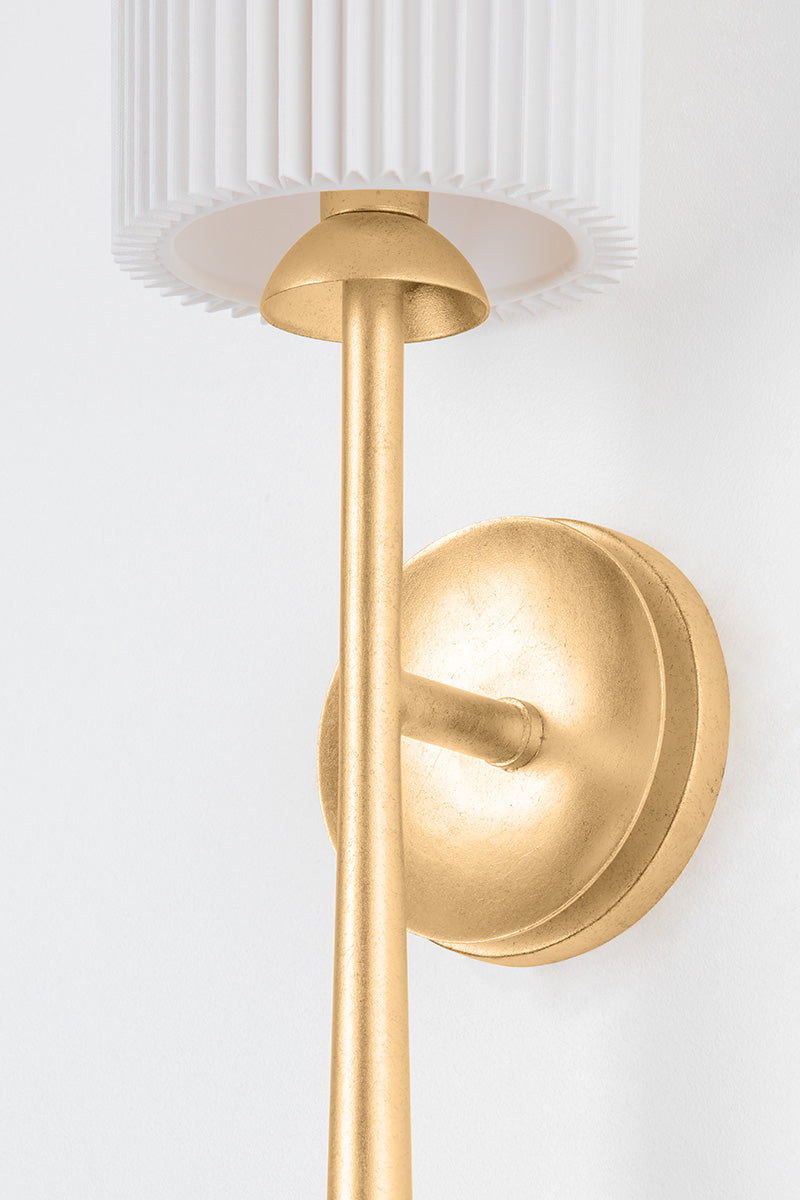 Hudson Valley Sterling Wall Sconce Vintage Gold Leaf detail view 5