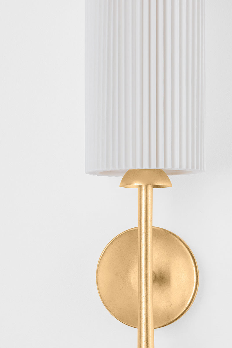 Hudson Valley Sterling Wall Sconce Vintage Gold Leaf detail view 7