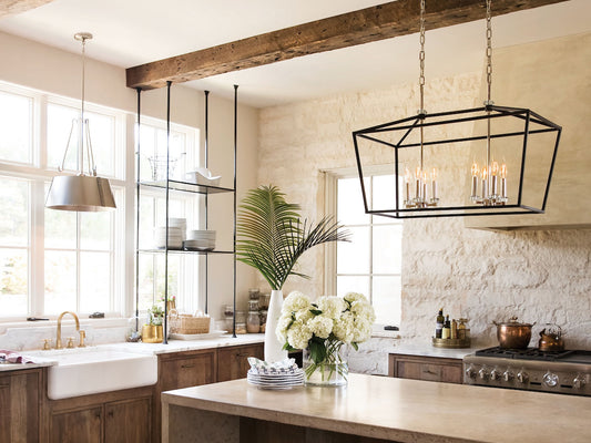 Hinkley Stinson Linear Chandelier Distressed Brass