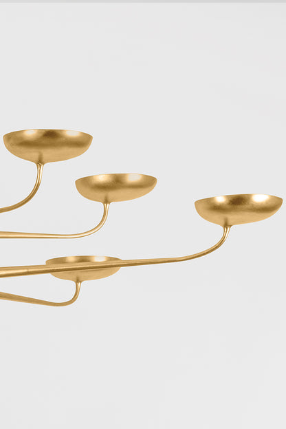 Hudson Valley Taormina 63" Chandelier Vintage Gold Leaf detail view 6