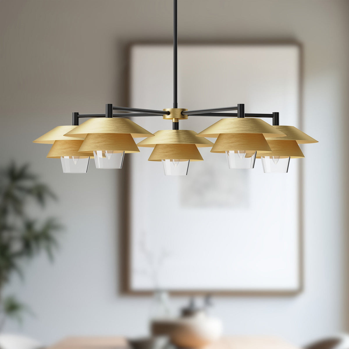 Tetsu 38" 5-Light Chandelier
